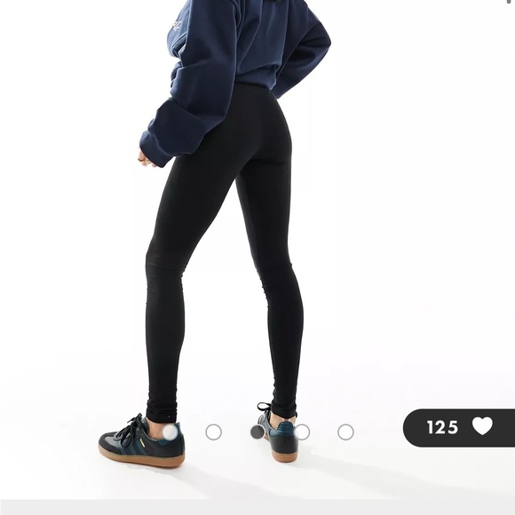 Pieces Petite high waisted leggings in black - Picture 4 of 4